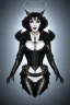 Placeholder: Joan Collins as evil queen in black leather, leather, busty, cleavage, angry, stern look. character design by cory loftis, fenghua zhong, ryohei hase, ismail inceoglu and ruan jia. unreal engine 5, artistic lighting, highly detailed, photorealistic, fantasy