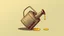 Placeholder: antique oil-can tilted slightly with a drip of oil at the end, vector illustration