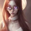 Placeholder: Seting Korean gamer girl , long Brown hair, White headfone, hands on the Chen, round circle glasses ,elemental face, Unreal Engine 5, highly detailed, highest quality, digital painting, complex 3d render, unreal engine render, insane detail, intricate photograph quality, magnificent, highly intricate, Realistic photography