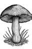 Placeholder: outline of a realistic mushroom no background