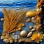 Placeholder: on the seashore there is a beautiful still life on the sand, made of flowers, shells, sequins, gold, reflections, in the style of Catherine Abel, Stephen Gibbs, Ernst Heckel, Timchenko Marfa Ksenofontovna. Josephine Wall. Paisley Brown. Katsushika Hokusai, high detail, clear focus, elegant, intricate, 8k, pink tones, oil on canvas, beautiful, high detail, super detail, clear quality, colorful, very cute, Thomas Kincaid