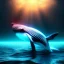 Placeholder: Whale in the sky, high key lighting, volumetric light high details, octane render, redshift render, mbient lighting, sunset