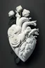 Placeholder: human heart with white roses