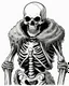 Placeholder: slime covered skeleton black and white sketch art rpg