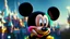 Placeholder: a spider mickey mouse hybrid, photorealism, movie screen capture, horror, sci-fi, retrofuturism, evil, demon-like