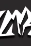 Placeholder: Write Text that reads: "ZOMAC", aligned centered in the Style of a Rock Band Logo, Black on White with glowing outlines