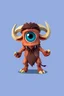 Placeholder: hi poly Stampeding One big eye in the middle like a kyclope Minotaur T pose just the character and simple background