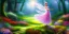 Placeholder: bright fairy, beautiful portrait, flowery landscape