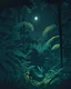 Placeholder: illustration of a jungle in the night from far away