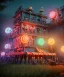 Placeholder: Night, Happy Portrait, Wes Anderson photographer, Ultra realistic carnival garden night scene, wide angle view :: masks :: carnival sexy woman, sweet inflatable monsters, carnival dress style, feather color, free jumping, soft color, highly detailed, unreal engine 5, ray tracing, RTX, lumen lighting, ultra detail, volumetric lighting, 3d, finely drawn, high definition.