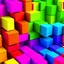 Placeholder: color rainbow 3d blocks background