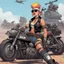 Placeholder: Tank Girl is in a biker gang