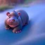 Placeholder: baby hippo, natural environment, photojournalism, hyper detailed, hyper realism, pixar character