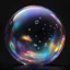 Placeholder: iridescent soap bubble, black background, cinematic lighting, dramatic oily iridescent sheen, concept art, splash art