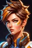 Placeholder: Highly detailed portrait of Tracer from Overwatch, by Loish, by Bryan Lee O'Malley, by Cliff Chiang, by Greg Rutkowski, inspired by Capcom