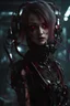 Placeholder: full body, punk girl, eyes cybernetic, darkred tones, 8k, macro photography, high lighting, intricate,