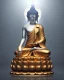 Placeholder: translucent glass alabaster sculpture, backlight, a Tibetan Buddha, very emotional, welcoming, love, luminescence, sculpture, photograph, studio lighting, product photography, figurine, unreal engine, cryengine, ambient occlusion