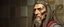 Placeholder: master oil painting by Rembrandt, realistic rendering Portrait of the Apkallu sage who were sent by the god Ea to teach civilization to humanity before the flood. They were depicted as half-human and half-fish or bird, and were associated with wisdom, magic, and culture. blurred tile pattern background, brightened edges to give a sense of depth