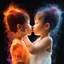 Placeholder: I love you in 3D, heart-shaped, electrifying, close-up, Head and shoulders portrait of the Jack and Jill and their pail of water, double exposure shadow of the ghost, Invisible, poignant, extremely colorful, Dimensional rifts, multicolored lightning, outer space, planets, stars, galaxies, fire, explosions, smoke, volcanic lava, Bubbles, craggy mountain peaks the flash in the background, 32k UHD, 1080p, 1200ppi, 2000dpi, digital photograph, heterosexual love, speedforce