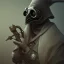 Placeholder: plague doctor, horror, hyperrealism, masterpiece, expert, 8K, dramatic lighting, sharp focus, dark, black, steampunk