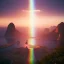 Placeholder: Christ the Redeemer rainbow sunset, palms, spring, sunset rainbow, flying birds, unreal engine 5, cinematic lighting, realistic, hyper detailed, 8k, octane render, cinema 4d