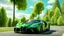 Placeholder: A sleek (((a cross of bentley and koenigsegg jesko))), on street, with hill and trees around, a beautiful clouds and sunny weather, 4K, Superdetailed, No mistakes