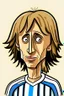 Placeholder: Luka Modric Croatian soccer player cartoon 2d