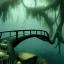 Placeholder: Underwater Forest, Trees, Wood Bridge Submerged, Fish, 8k Resolution, Fine-Detail, High-Quality, Intricate, Detailed Matte, 3d Octane Render, Beautiful, Stunning, Brian Froud, Selina French, Howard Lyon, Greg Rutowski, Annie Dittman, Annie Stokes