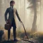 Placeholder: Full body, 3d render, Harry Potter 1800's men style, 1800's hair style, 1800's men clothes style, hunting, hyper realistic, octane render, unreal engine 5, 8k, palace background, uhd