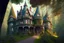 Placeholder: fantasy victorian house surrounded by forest