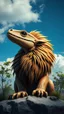 Placeholder: A Lizard head with lion body