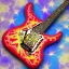 Placeholder: PEACE electric guitar psychedelic hippie trippy acid LSD PEACE GUITAR peacesign 69