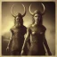 Placeholder: A viking boy and a girl, hr giger, scary, steam punk, realistic, made in octane, cinematic, ultra-realistic, extremely detailed octane rendering, 8K, VRAY Super Real ar 2:3, dof photorealistic futuristic 50mm lens hard lighting dark gray tintype photograph, realistic lighting, sepia color