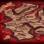 Placeholder: dnd, fantasy, map of the small town, demonic, diagram, map, parchment, illustration, arstation, red colour, black sand, barren desert