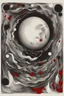 Placeholder: Abstract drawing of the moon and blood