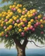 Placeholder: Guayacánes con florez amarillas y rosadas, árbol, Calidad ultra, pintura al óleo, vista frontal, hiperdetallada, hiperrrealista, 8k 3D