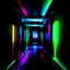 Placeholder: dark vivid hallway