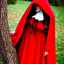 Placeholder: gorgeous, big buxomed red riding hood