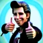 Placeholder: Young Fonz henrY winkler Happy days greaser thumbs up with black hair