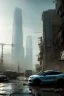 Placeholder: robot car, post-apocalyptic in a cyberpunk city, realistic, intriacte detail, sci-fi fantasy style, volumetric lighting, particales,highly detailed,cinamatic, deep