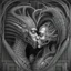 Placeholder: love in the style of HR Giger