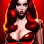 Placeholder: portrait oil on canvas, beautiful busty Jessica Rabbit , intense stare,minimal skintight RED latex dress, realistic, intricate detail , masterpiece, volumetric lighting, Sharp Contrast, highly detailed ,cinematic , deep colours , 8k, in the style of Adam Hughes