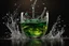 Placeholder: stunning emerald gemstone hitting a glass bowl, exploding water, hyperrealistic image , the water drops splashing in the air, Professional photography 64 megapixel sharp focus excellent quality, perfect light, ultra realistic perfect composition award winning image