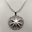 Placeholder: necklace with a simple, elegant design featuring a single, shimmering polyester in sea star pendant