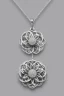 Placeholder: White gold necklace in the shape of a flower Astra Sia white background