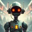 Placeholder: a retro-futuristic android, space age, dystopia, stylised, digital art, 3d render
