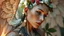 Placeholder: 3D render ultra detailed of a beautiful angel, from knee to head, biomechanical cyborg, analog, 35 mm lens, beautiful natural soft rim light, big leaves and stems, roots, fine foliage lace, colorful details, samourai, pearl earring, heavely tattoed, intricate details, mesh wire, mandelbrot fractal, facial muscles, cable wires, microchip, badass, hyper realistic, ultra detailed, octane render, volumetric lighting, 8k post-production, red and white, detailled metalic bones, semi human, by Glenn Br