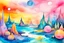 Placeholder: watercolor mističen svet na drugem planetu