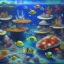 Placeholder: serene underwater scene, fish, rocks, oil painting, by renoir