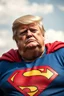 Placeholder: a thoroughly confused, elderly and morbidly obese donald trump dressed as superman